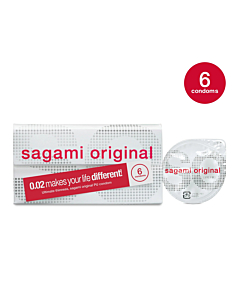 Sagami Original 0.02 (2nd generation) 6's Pack PU Condom (UK)